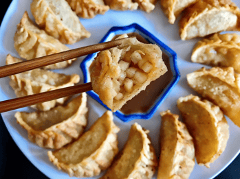 Celebrate fall with healthy apple dumplings. Image